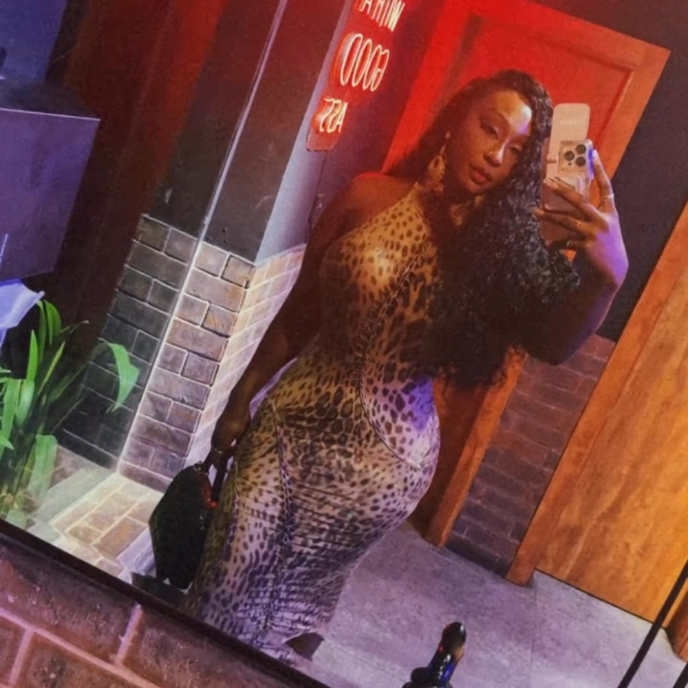 The Kript Leopard Print Halter Dress  - sold out